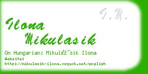 ilona mikulasik business card